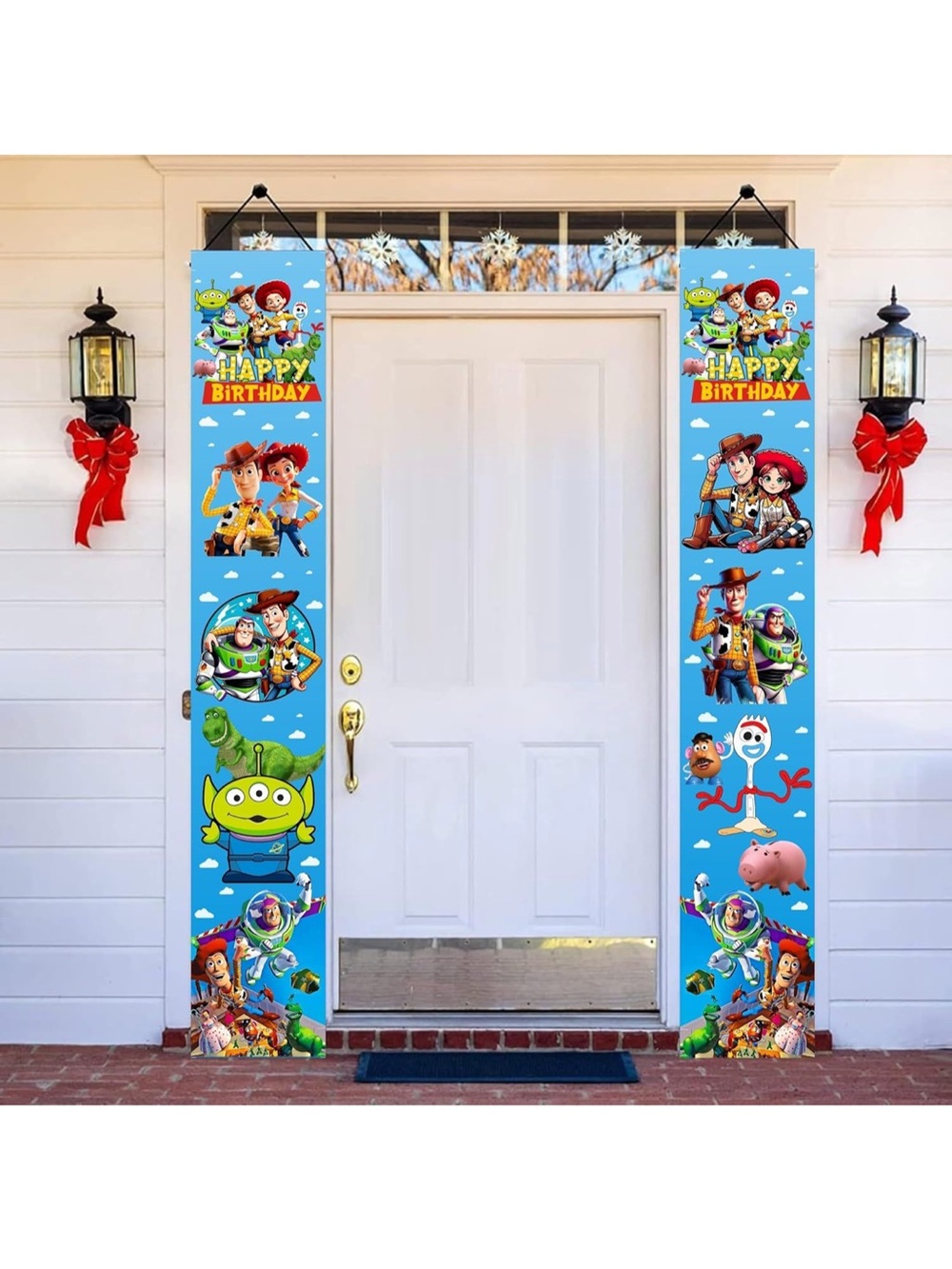 Happy Birthday Door Banner Panels - Blue